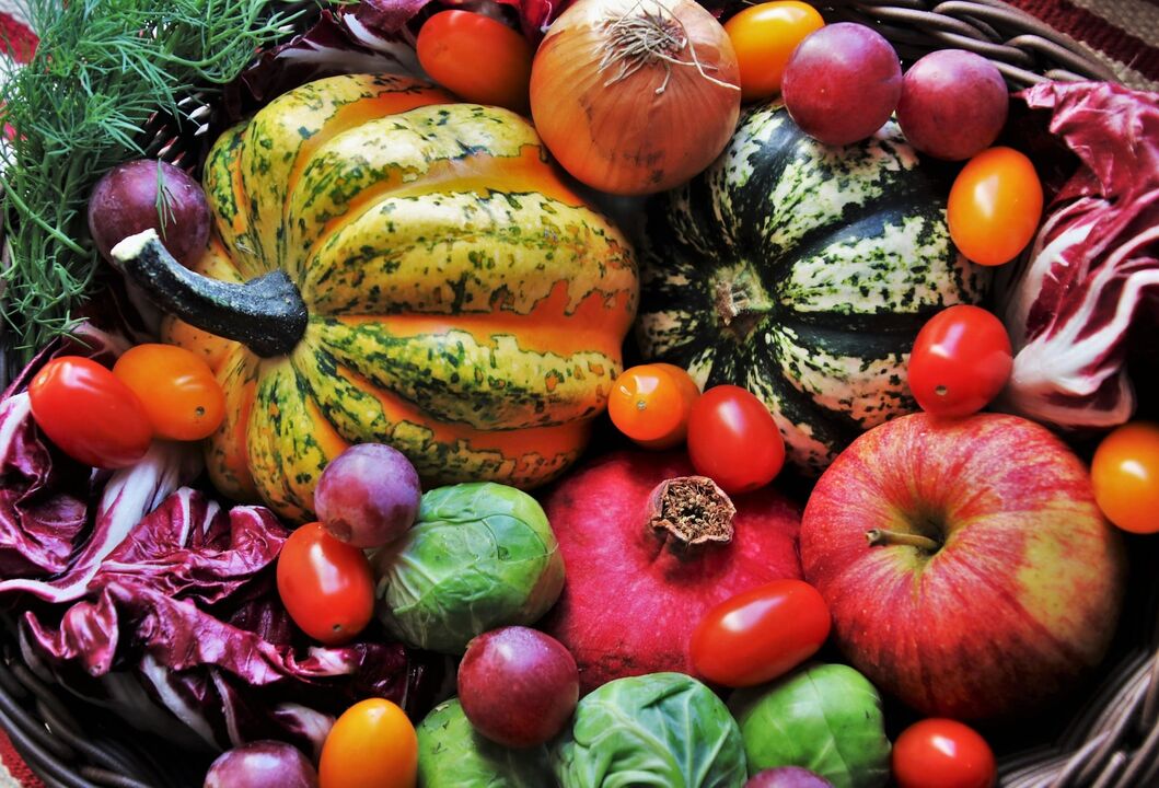 Die Ernährung von Menschen mit Blutgruppe II sollte aus Obst und Gemüse bestehen. 