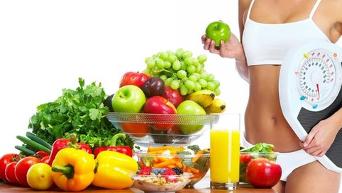 Gemüse und Obst für Gewichtsverlust